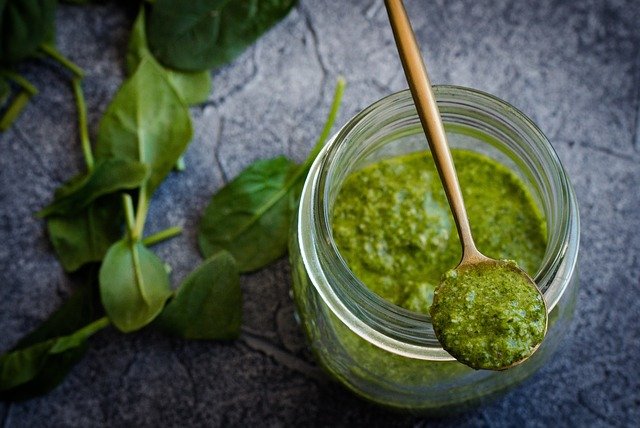 Image representing cinnamon basil pesto