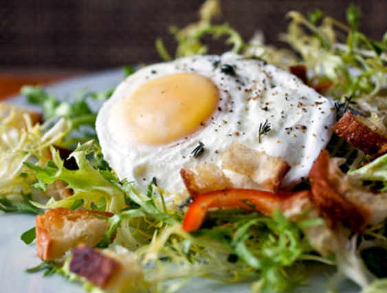 Picture of Frisee Lettuce Poached Egg Recipe