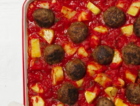 Baked Potatoes Meatballs Recipe