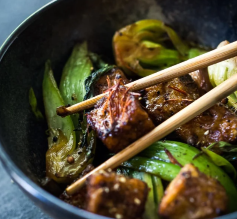 Black pepper Tofu Recipe with Bok Choy