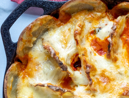 Cheesy Meatball Potato Bake Recipe