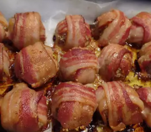Giant Bacon Wrapped Meatballs Recipe
