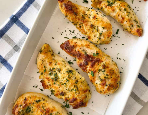 Parmesan Ranch Baked Chicken Tenders recipe