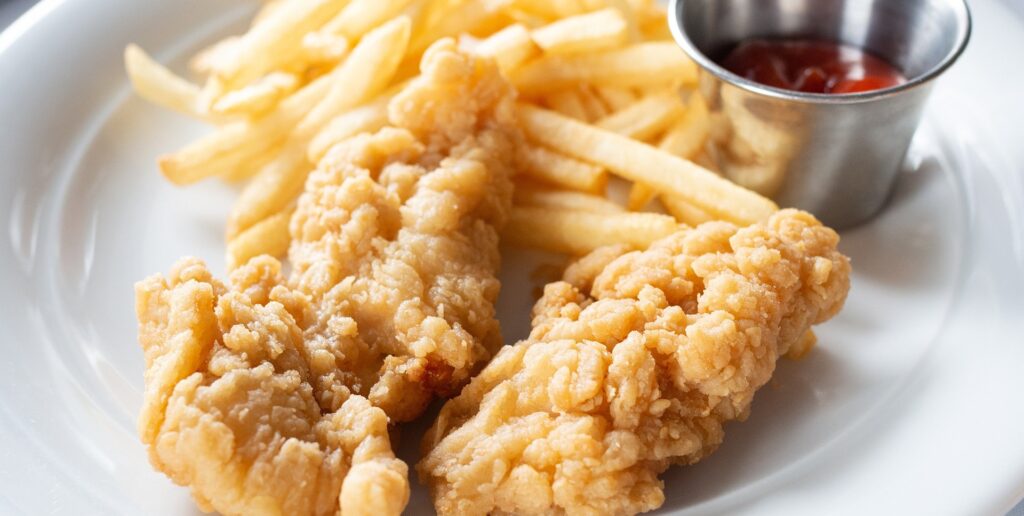 Picture showing a dish with chicken tenders