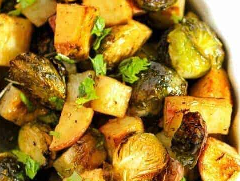 Roasted Potatoes Brussels Sprouts Recipe