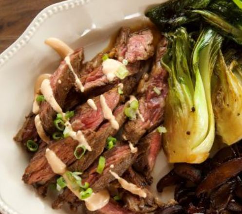 Skirt Steak with Bok Choy Recipe