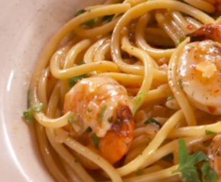 Bucatini Noodles Shrimp Scampi Recipe