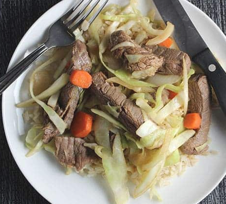 Cabbage Steak Stirfry Recipe
