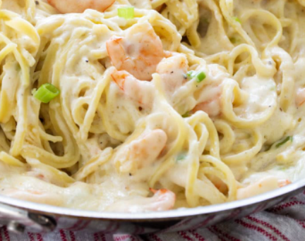 Cheesy Garlic Pasta Shrimp Recipe