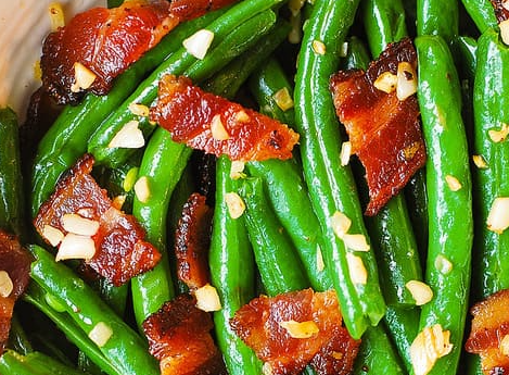Garlic Bacon Green Beans Recipe