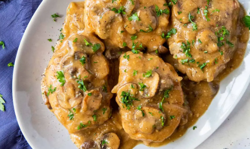 Mushroom Gravy Crock Pot Pork Chops