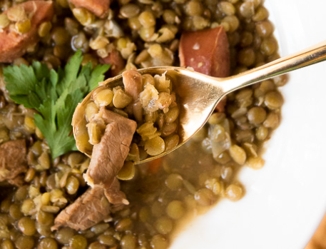 Sausage Pork Lentil Stew Recipe