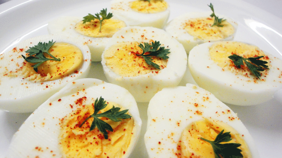 Hard boiled eggs