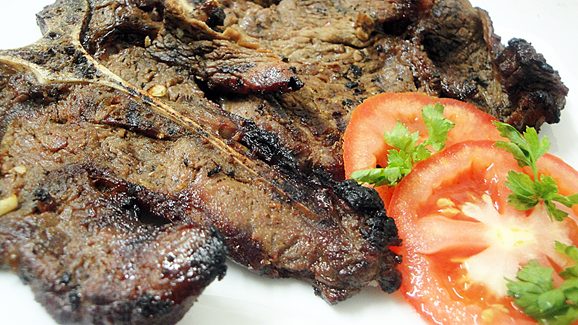 T-Bone steak (in marinade)