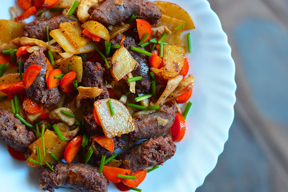 Sausage and Vegetable Stir-fry - ZimboKitchen