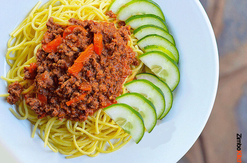 Garlic-Flavoured Spaghetti & Mince