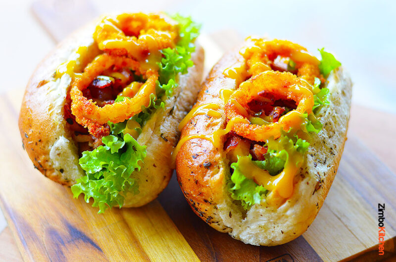 Loaded Hotdogs with Mustard Sauce