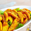 Picture of veg dal masala roasted potato wedges by Zimbokitchen