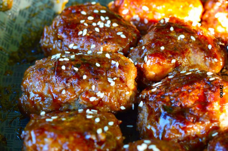 JUMBO STICKY BBQ MEATBALLS